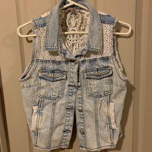 Miss Me jeans vest for women